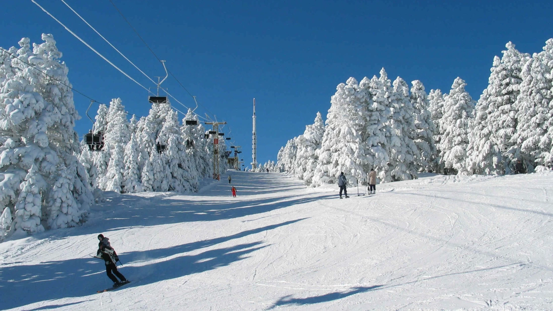 Bakuriani ski resort in winter season